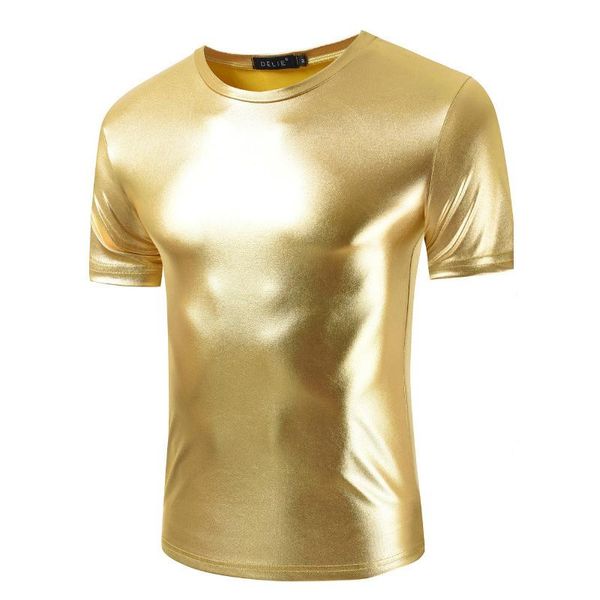 men's t-shirts summer t-shirt men round neck solid metallic golden casual short-sleeved brand cotton tees breathable t shirt, White;black
men's t-shirts summer t-shirt men round neck solid metallic golden casual short-sleeved brand cotton tees breathable t shirt, White;black