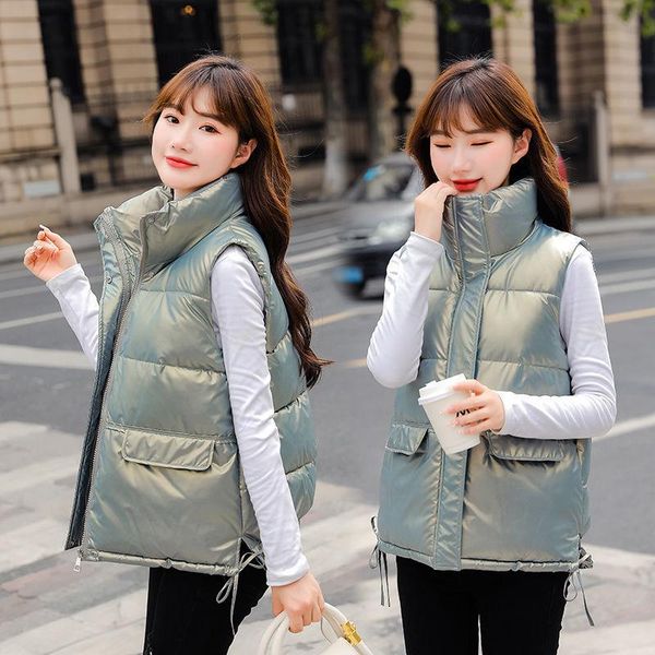 women's vests down cotton vest short 2021 autumn and winter loose thick all-match glossy waistcoat female sleeveless jacket, Black;white
women's vests down cotton vest short 2021 autumn and winter loose thick all-match glossy waistcoat female sleeveless jacket, Black;white