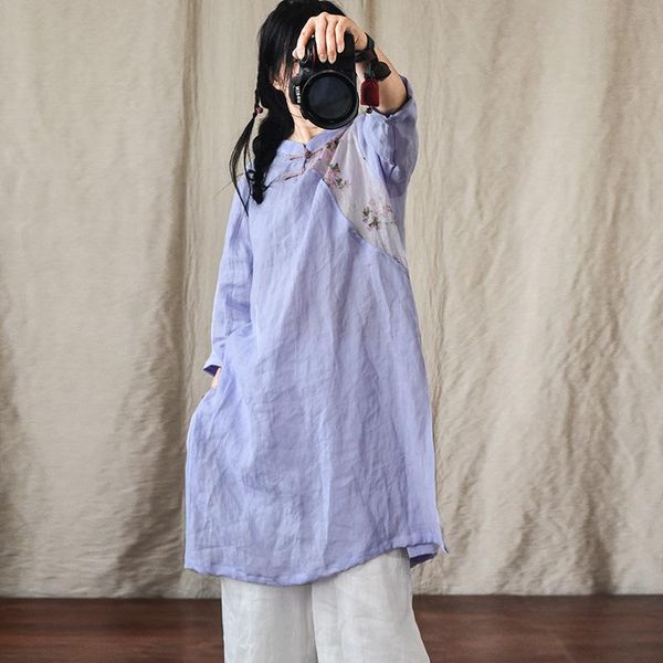 women's blouses & shirts women loose patchwork ramie blouse long ladies vintage shirt female 2021 summer, White
women's blouses & shirts women loose patchwork ramie blouse long ladies vintage shirt female 2021 summer, White