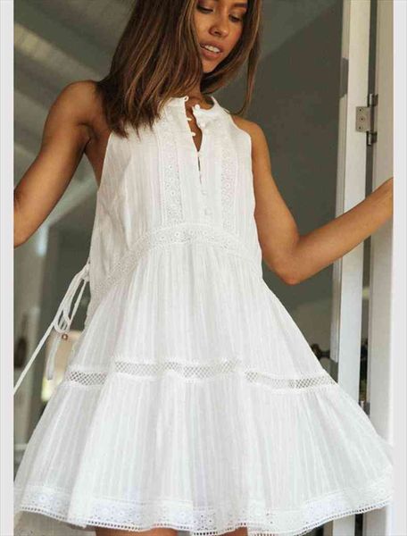 summer fashion lace patchwork women dresses sleeveless casual loose o neck white holiday beach mini robe femme, Black;gray
summer fashion lace patchwork women dresses sleeveless casual loose o neck white holiday beach mini robe femme, Black;gray