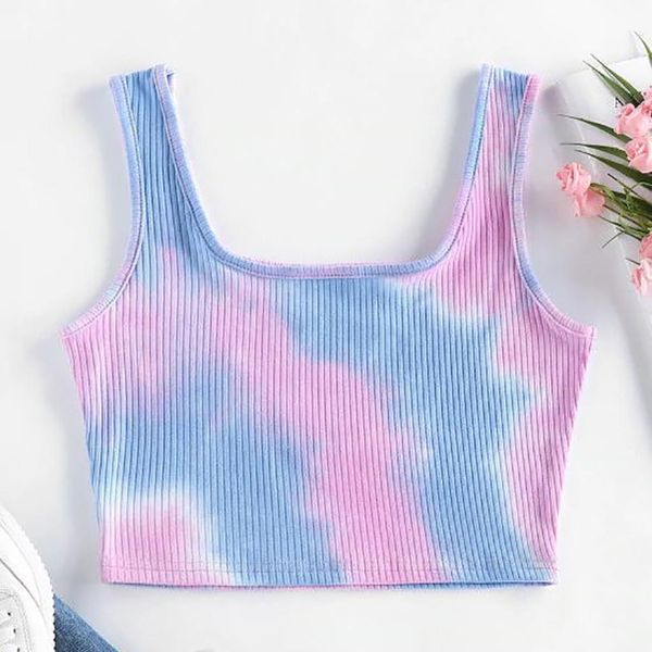 tie dye printed women tank summer gradient sleeveless cropped vest short tanks women clothing 2021 debardeur femme, White
tie dye printed women tank summer gradient sleeveless cropped vest short tanks women clothing 2021 debardeur femme, White