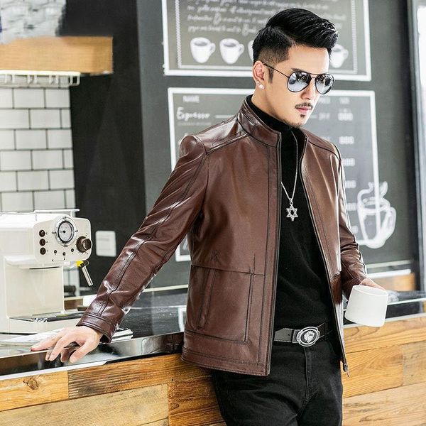 men's leather & faux spring 2022 autumn fashion sheepskin real jackets men casual slim coats plus size m-5xl a221, Black
men's leather & faux spring 2022 autumn fashion sheepskin real jackets men casual slim coats plus size m-5xl a221, Black