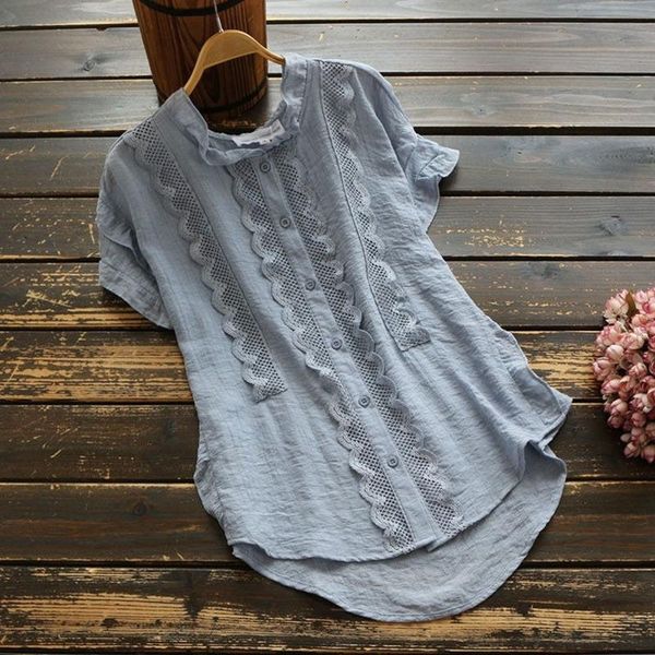 women's blouses & shirts 2021 summer shirt lace short-sleeved loose lotus leaf collar womens and, White
women's blouses & shirts 2021 summer shirt lace short-sleeved loose lotus leaf collar womens and, White