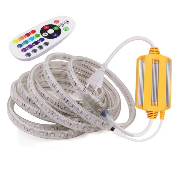 ip67 waterproof led strip light rgb 220v 230v 240v ac remote control 24key kit 60leds/m flexible led ribbon home decoration
ip67 waterproof led strip light rgb 220v 230v 240v ac remote control 24key kit 60leds/m flexible led ribbon home decoration