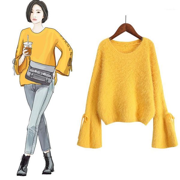 exceed fire knitting unlined upper garment sweater woman pullover white 2019 student easy short fund chic early autumn1, Black
exceed fire knitting unlined upper garment sweater woman pullover white 2019 student easy short fund chic early autumn1, Black