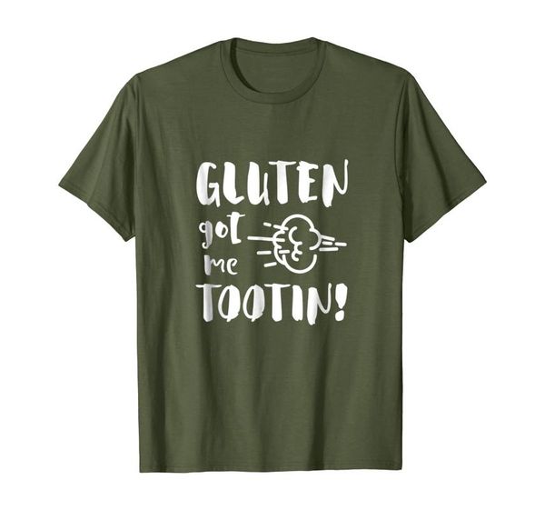 men's t-shirts gluten got me tootin - funny shirt, White;black
