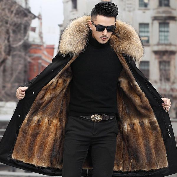 men's jackets 2021 winter long jacket for man male liner real furs coat snow clothes outdoor thickening warm outerwear, Black;brown
men's jackets 2021 winter long jacket for man male liner real furs coat snow clothes outdoor thickening warm outerwear, Black;brown