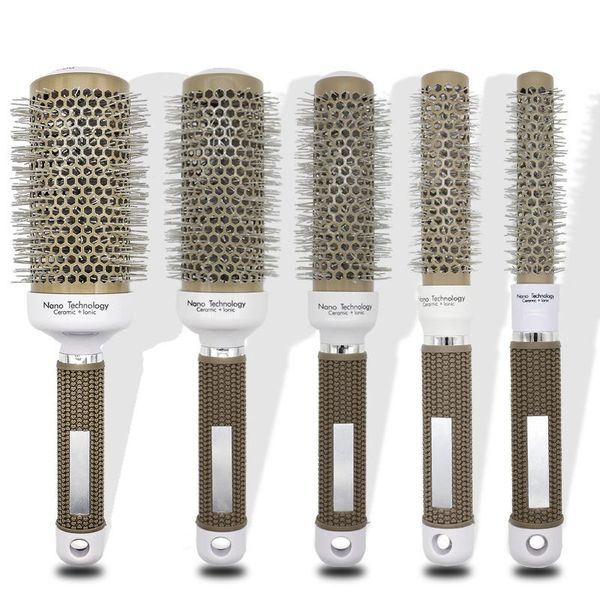 hair brushes hairdressing salon curling brush ceramic iron aluminium tube round comb barbershop heat resistant styling, Silver
hair brushes hairdressing salon curling brush ceramic iron aluminium tube round comb barbershop heat resistant styling, Silver