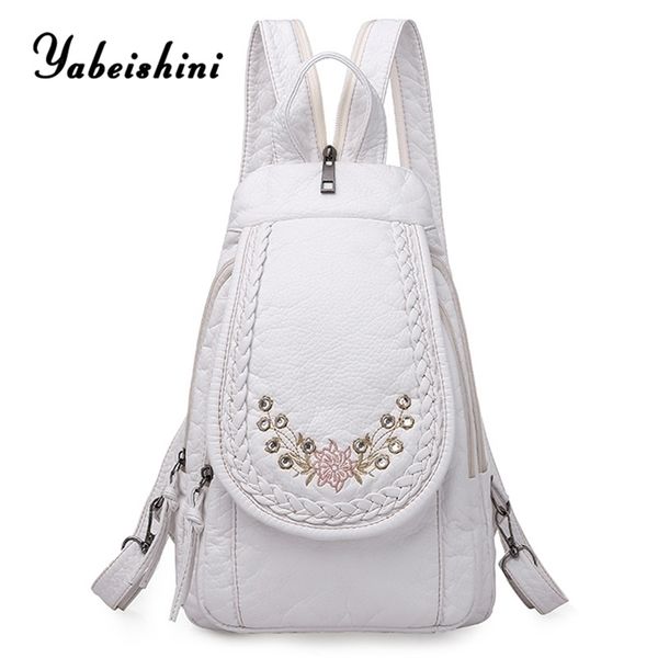 backpack for women white leather school bag teenage girls female travel mochila 211215
backpack for women white leather school bag teenage girls female travel mochila 211215