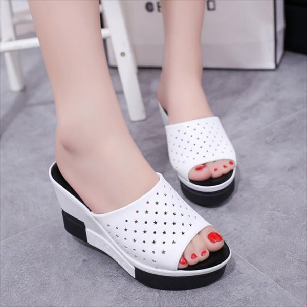 slippers summer women platform sandals shoes woman slides beach slip-on round toe white flip flops, Black
slippers summer women platform sandals shoes woman slides beach slip-on round toe white flip flops, Black