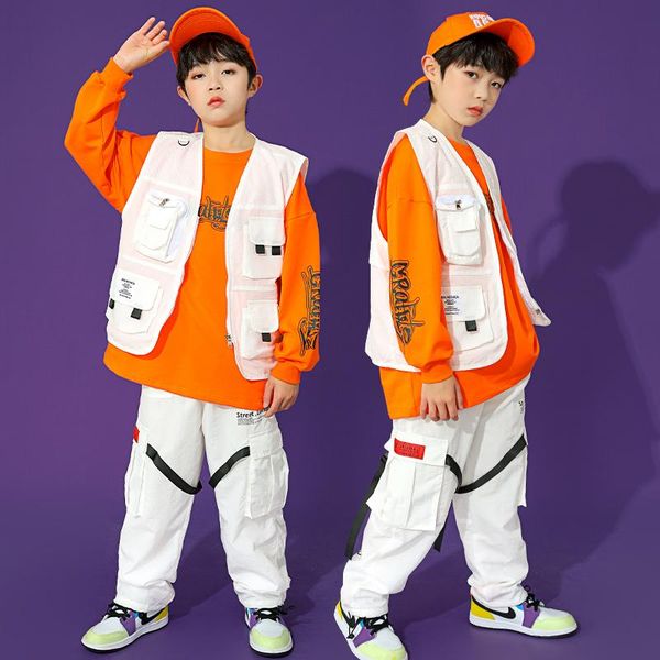 stage wear jazz performance costumes for kids white vest loose pants suit boys girls street dance ballroom hip hop clothes dn10364, Black;red
stage wear jazz performance costumes for kids white vest loose pants suit boys girls street dance ballroom hip hop clothes dn10364, Black;red