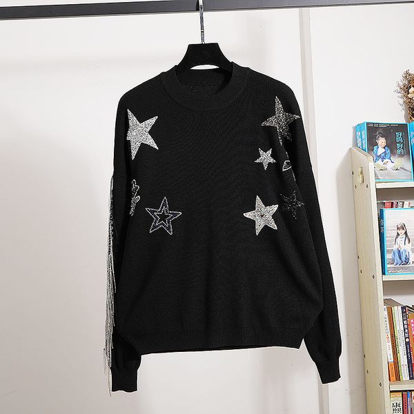 autumn black knitted outfits women tracksuit 2pc chain tassel pullover sweater pencil pants two piece set female loose knit suit a8oj, Blue
autumn black knitted outfits women tracksuit 2pc chain tassel pullover sweater pencil pants two piece set female loose knit suit a8oj, Blue
