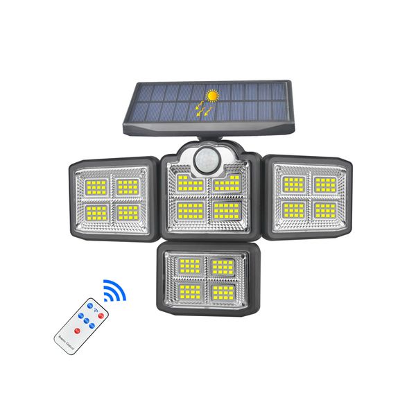 198 led solar lamp sensor wall light four-head rotatable garden floodlight spotlight
198 led solar lamp sensor wall light four-head rotatable garden floodlight spotlight