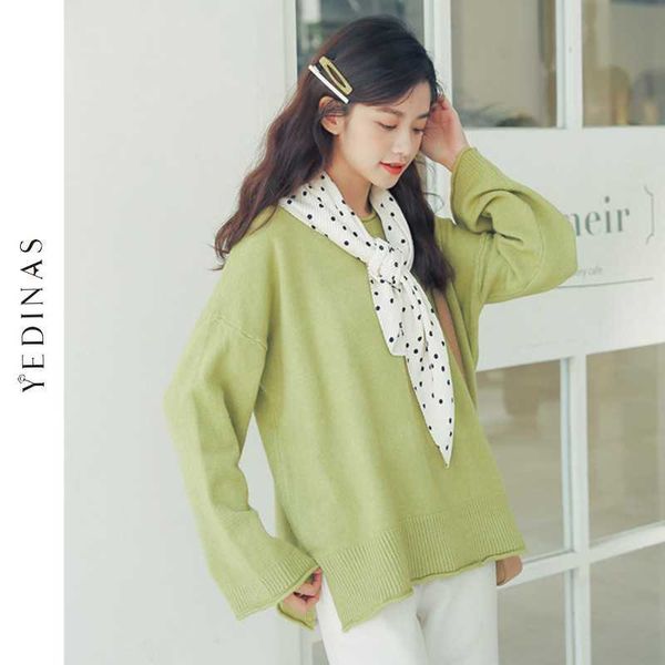 yedinas solid knitted sweater women casual long sleeve o neck loose sweet pullover jumpers ladies korean fashion 210527, White;black
yedinas solid knitted sweater women casual long sleeve o neck loose sweet pullover jumpers ladies korean fashion 210527, White;black