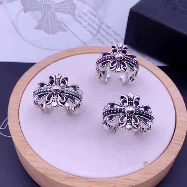 party favor chrome/hearts rings ch crowheart 925 sterling silver diamond iris cross hollow open ring for male and female
party favor chrome/hearts rings ch crowheart 925 sterling silver diamond iris cross hollow open ring for male and female