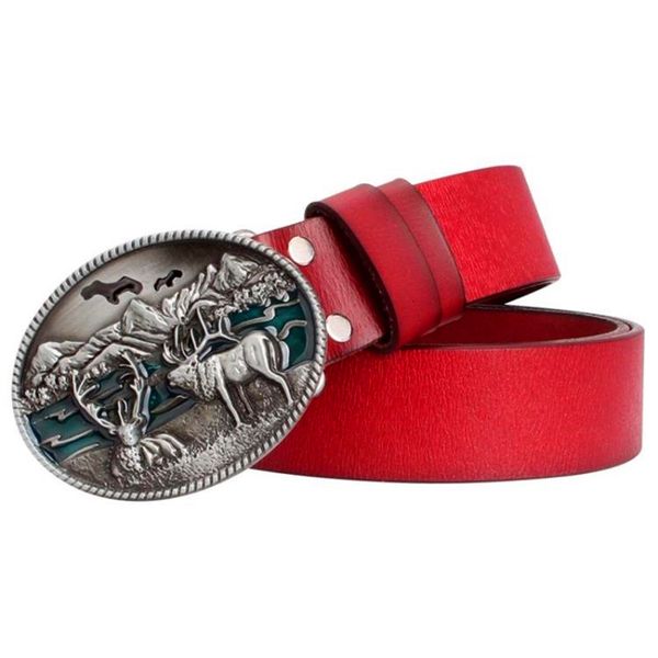 2021 new fashion men cowboy elk pattern buckle north american moose design genuine leather belt drop shipping 2oj8, Black;brown
2021 new fashion men cowboy elk pattern buckle north american moose design genuine leather belt drop shipping 2oj8, Black;brown