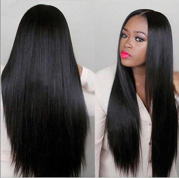 natural black long straight wigs human hair heat ristant gluels synthetic lace front wigs for black women peruvian malaysian
natural black long straight wigs human hair heat ristant gluels synthetic lace front wigs for black women peruvian malaysian
