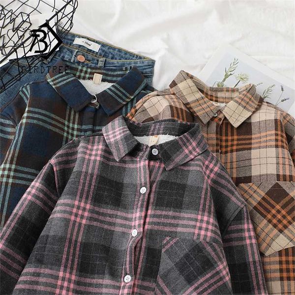 winter vintage thick warm cotton plaid shirts jacket long sleeve turn-down collar velvet fleece loose casual outwear c 211109, Black;brown
winter vintage thick warm cotton plaid shirts jacket long sleeve turn-down collar velvet fleece loose casual outwear c 211109, Black;brown