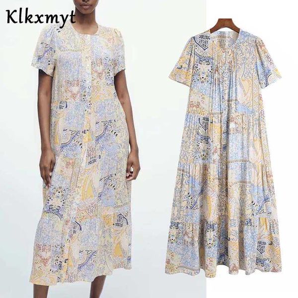 klkxmyt za women summer dress vintage print long woman casual pleated short sleeve es ladies loose beach wear 210527, Black;gray
klkxmyt za women summer dress vintage print long woman casual pleated short sleeve es ladies loose beach wear 210527, Black;gray