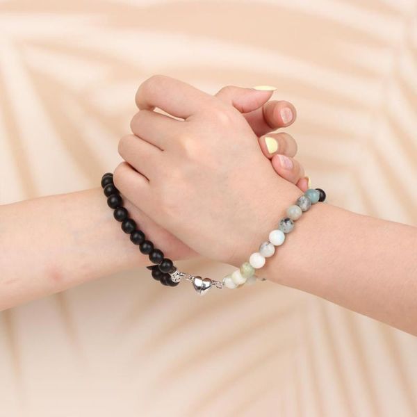charm bracelets 2pcs magnetic natural stone matching braslet for lovers valentine magnet birthday valentine's day anniversary, Golden;silver
charm bracelets 2pcs magnetic natural stone matching braslet for lovers valentine magnet birthday valentine's day anniversary, Golden;silver