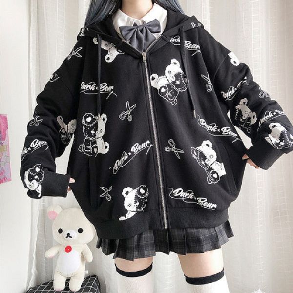 japanese gothic coat women fashion autumn plus velvet warm winter clothes ins preppy hoodies kawaii long sleeve hoodie jacket 2021, Black;brown
japanese gothic coat women fashion autumn plus velvet warm winter clothes ins preppy hoodies kawaii long sleeve hoodie jacket 2021, Black;brown