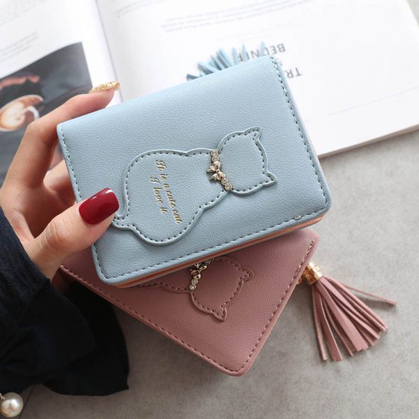 women tassel short cat wallet zipper coin purse small change card holder purse 2019 new wallet woman carteira portefeuille femme, Red;black
women tassel short cat wallet zipper coin purse small change card holder purse 2019 new wallet woman carteira portefeuille femme, Red;black