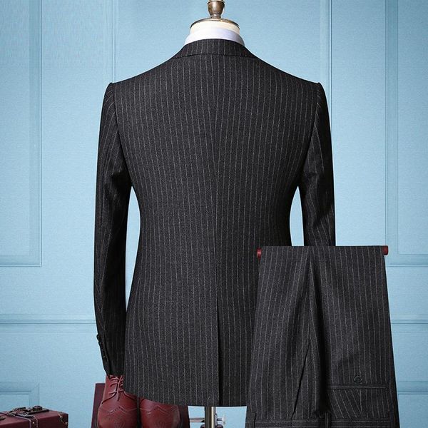 men's suits & blazers zisiz 2pcs male suite classic brand blazer business casual men coat toast clothing striped in autumn wi2528, White;black
men's suits & blazers zisiz 2pcs male suite classic brand blazer business casual men coat toast clothing striped in autumn wi2528, White;black