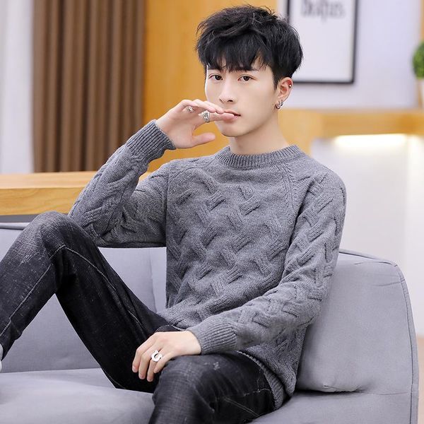 men's sweaters sweater korean round neck pullover personality autumn and winter slim-fit bottoming brand-clothing, White;black
men's sweaters sweater korean round neck pullover personality autumn and winter slim-fit bottoming brand-clothing, White;black
