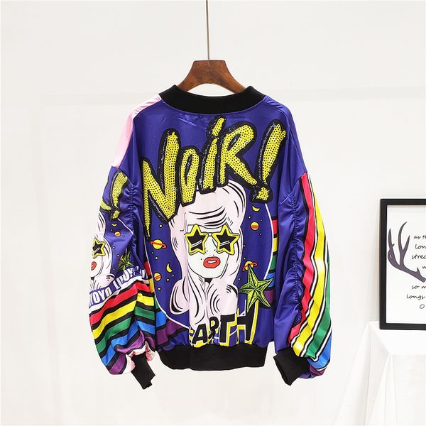 fashion printing bomber jacket women loose baseball jackets streetwear batwing sleeve casual basic coat female outerwear rb9c, Black;brown
fashion printing bomber jacket women loose baseball jackets streetwear batwing sleeve casual basic coat female outerwear rb9c, Black;brown