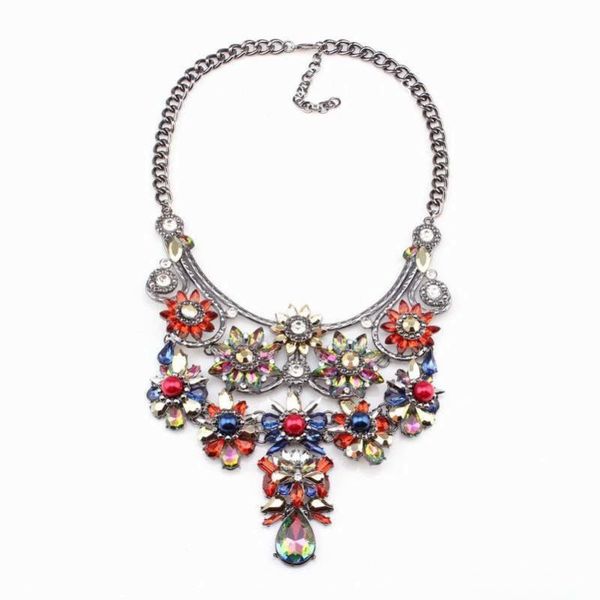 pendant necklaces arrival design fashion brand flower necklace black chain big chunky statement colorful crystal wholesale, Silver
pendant necklaces arrival design fashion brand flower necklace black chain big chunky statement colorful crystal wholesale, Silver