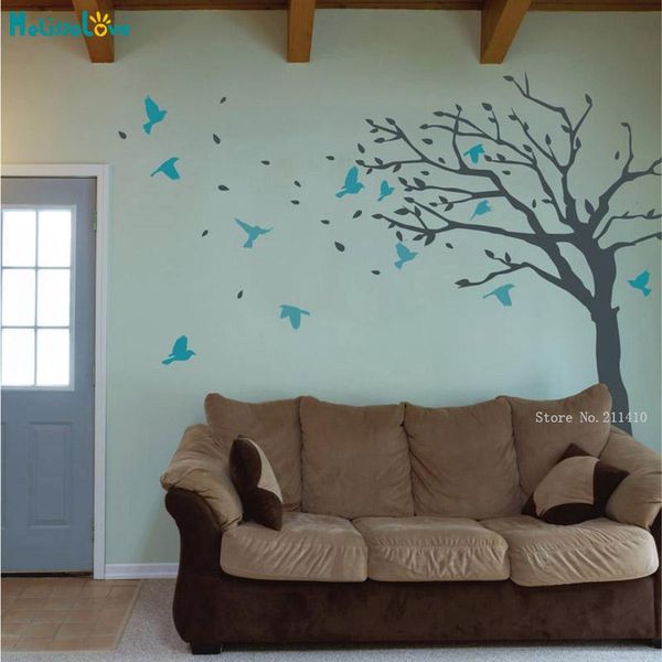 wall stickers concise blowing tree custom colors living room blossom decals with birds removable yt6174
wall stickers concise blowing tree custom colors living room blossom decals with birds removable yt6174