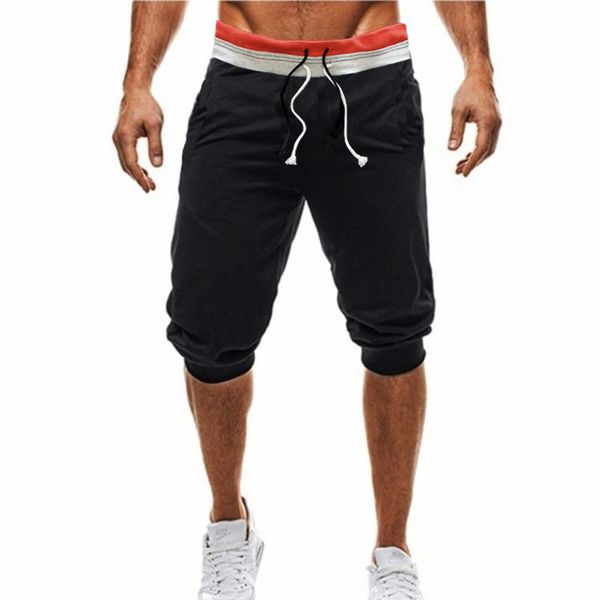 men's pants mens summer slacks shorts sport sweatpants trousers jogging, Black