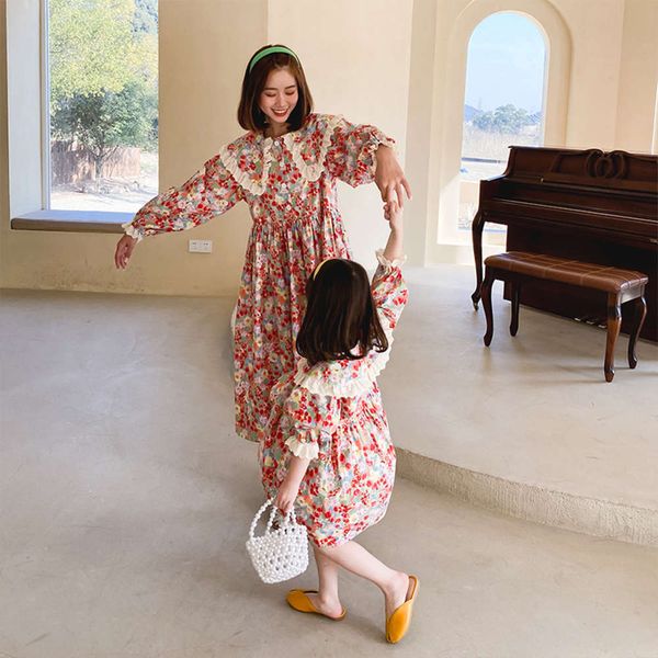 2021 spring and summer parent child daughter floral mother long lace drs net red tide, Blue
2021 spring and summer parent child daughter floral mother long lace drs net red tide, Blue