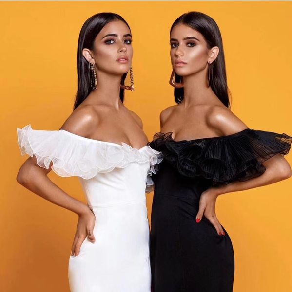 2021 new arrival ladies off shoulder black white knee length bandage designer fashion party vestido macp, Black;gray
2021 new arrival ladies off shoulder black white knee length bandage designer fashion party vestido macp, Black;gray