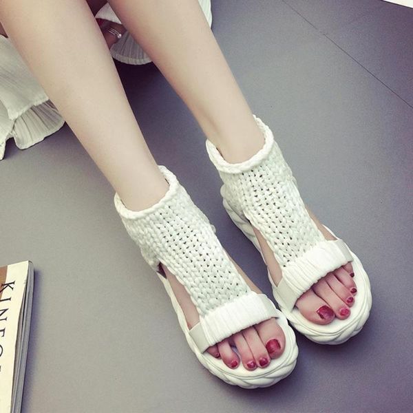 knit platform sandals women gladiator sandals summer flat wool shoes thick heels ladies solid sandalias zapatos mujer, Black
knit platform sandals women gladiator sandals summer flat wool shoes thick heels ladies solid sandalias zapatos mujer, Black