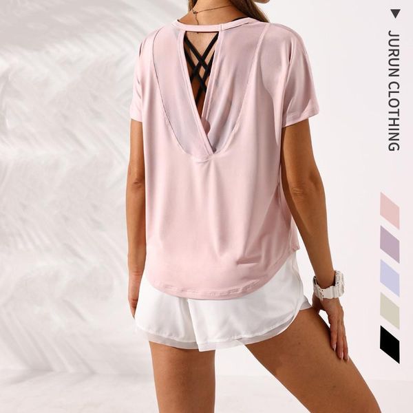 yoga outfit summer back hollow mesh patchwork shirts women sports fitness short-sleeve t-shirt quick-drying loose running top
yoga outfit summer back hollow mesh patchwork shirts women sports fitness short-sleeve t-shirt quick-drying loose running top