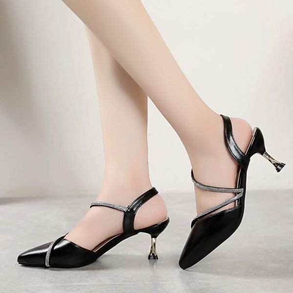 dress shoes 2021 summer women sandals high heels fashion chain design pointed toe ankle buckle back strap elgent pumps for, Black
dress shoes 2021 summer women sandals high heels fashion chain design pointed toe ankle buckle back strap elgent pumps for, Black