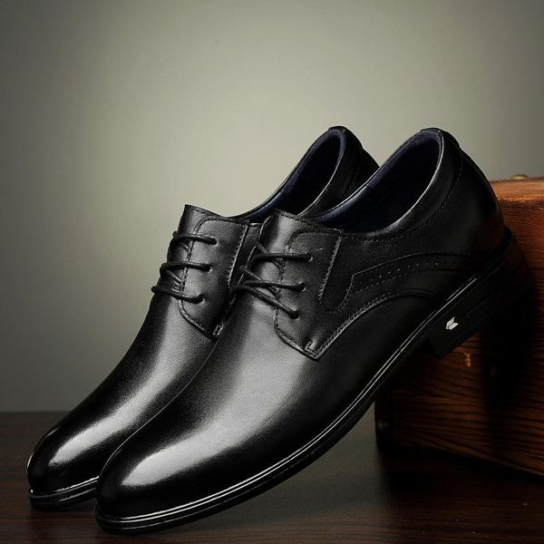 dress shoes business suit increased in male head layer cowhide leather men summer leisure men's, Black
dress shoes business suit increased in male head layer cowhide leather men summer leisure men's, Black