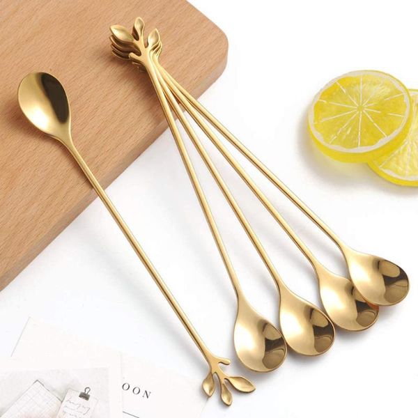 spoons 6pcs/set creative stainless steel spoon branch leaves dessert coffee kitchen accessories tableware decoration
spoons 6pcs/set creative stainless steel spoon branch leaves dessert coffee kitchen accessories tableware decoration
