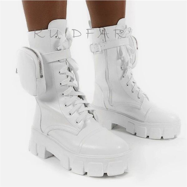 women boots fashion chunky with pocket platform lace up ankle female punk sole pouch heels botas mujer 210914, Black
women boots fashion chunky with pocket platform lace up ankle female punk sole pouch heels botas mujer 210914, Black