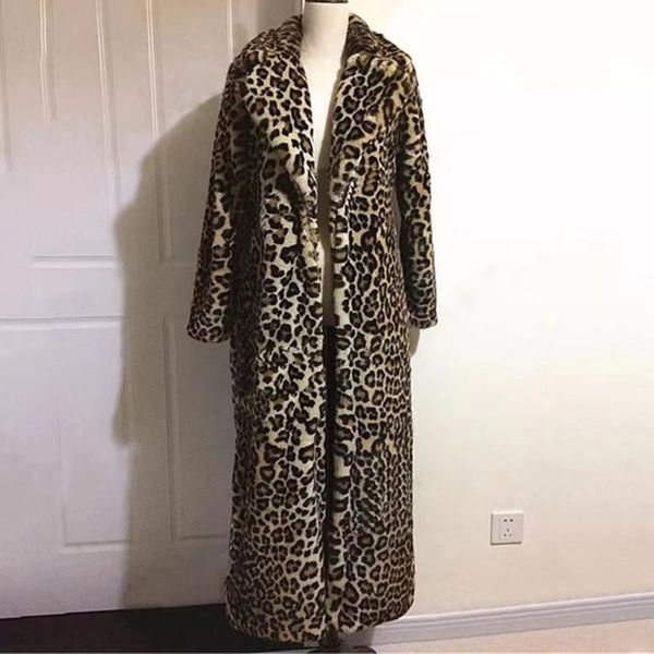 women's fur & faux brown leopard printed coat women autumn winter ol style thick warm plush plus size 5xl 6xl xlong, Black
women's fur & faux brown leopard printed coat women autumn winter ol style thick warm plush plus size 5xl 6xl xlong, Black