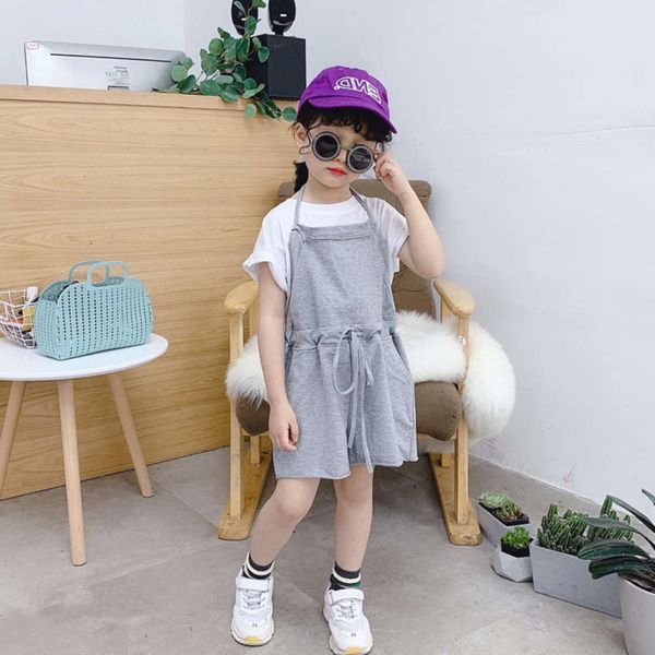 girls' suit short sleeve round neck t-shirt with super soft suspenders 21 summer new children's wear 3-8 years old, Blue
girls' suit short sleeve round neck t-shirt with super soft suspenders 21 summer new children's wear 3-8 years old, Blue