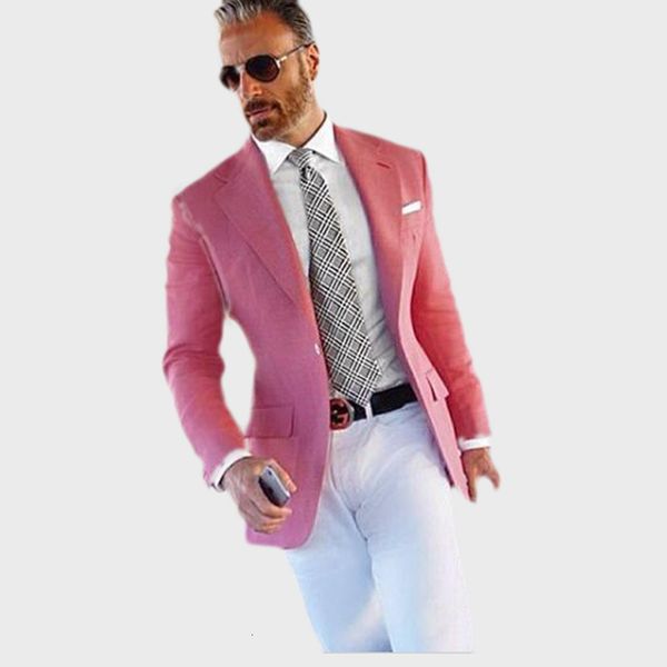 men's suits & blazers formal male suit with white pants, smart casual wear, blazer style, jacket, for business 1gsl, White;black
men's suits & blazers formal male suit with white pants, smart casual wear, blazer style, jacket, for business 1gsl, White;black