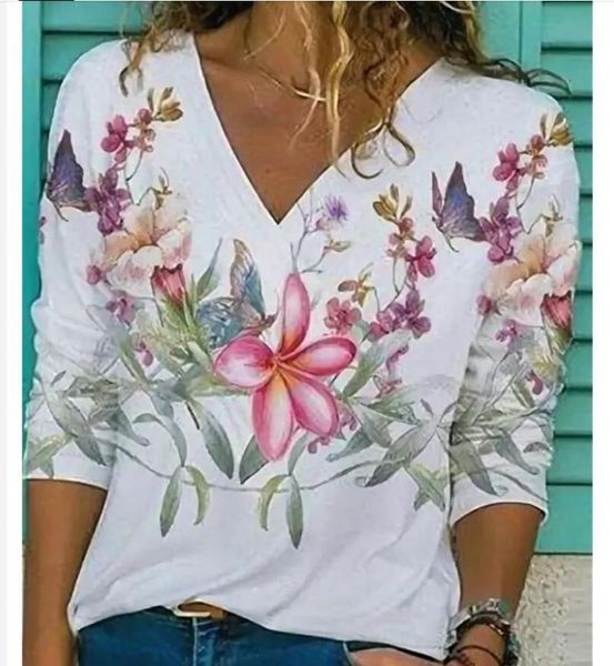 women's blouses & shirts summer boho flower womens fashion shirt v-neck 3/4 sleeve print casual loose ladies floral blouse, White
women's blouses & shirts summer boho flower womens fashion shirt v-neck 3/4 sleeve print casual loose ladies floral blouse, White
