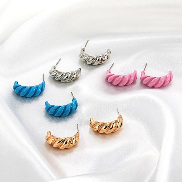 hoop & huggie retro metal c-shaped twist earrings fashion temperament geometric circle ear jewelry, Golden;silver
hoop & huggie retro metal c-shaped twist earrings fashion temperament geometric circle ear jewelry, Golden;silver