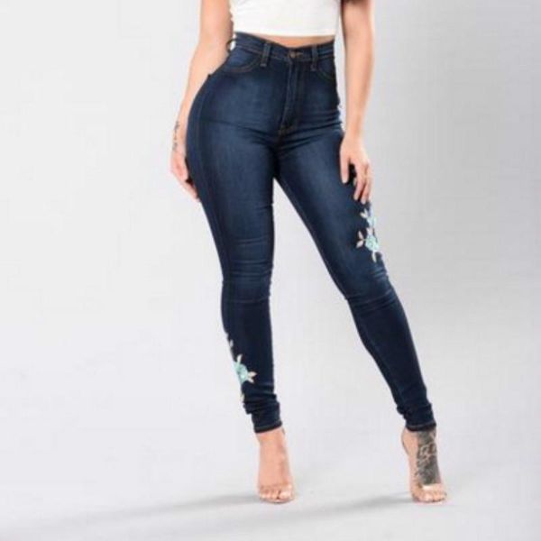 women's pants & capris 2021 skinny casual dark blue embroidered jeans stretch high waist pack bupencil, Black;white
women's pants & capris 2021 skinny casual dark blue embroidered jeans stretch high waist pack bupencil, Black;white