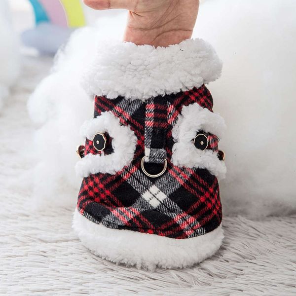 dog thickened warm autumn and winter clothing teddy pomebi bear small plaid vt coat pet sweater
dog thickened warm autumn and winter clothing teddy pomebi bear small plaid vt coat pet sweater