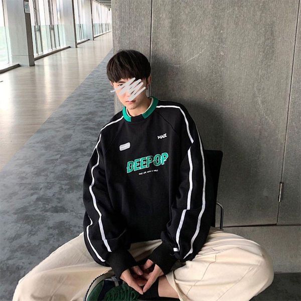 men's hoodies & sweatshirts spring hoodless hoodie hong kong-style color matching students korean trendy wild couples male, Black
men's hoodies & sweatshirts spring hoodless hoodie hong kong-style color matching students korean trendy wild couples male, Black