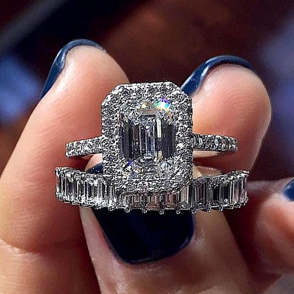 wedding rings luxury 925 silver bride engagement women's set delicate pave setting cubic zircon statement for women weddingjewelry, Slivery;golden
wedding rings luxury 925 silver bride engagement women's set delicate pave setting cubic zircon statement for women weddingjewelry, Slivery;golden