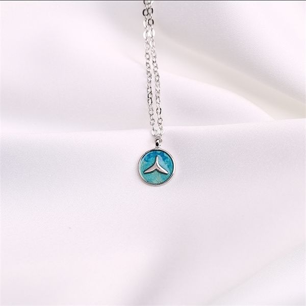 2019 new simple enamel fishtail dolphin clavicle necklace korean young girl's fresh set chain, Black
2019 new simple enamel fishtail dolphin clavicle necklace korean young girl's fresh set chain, Black